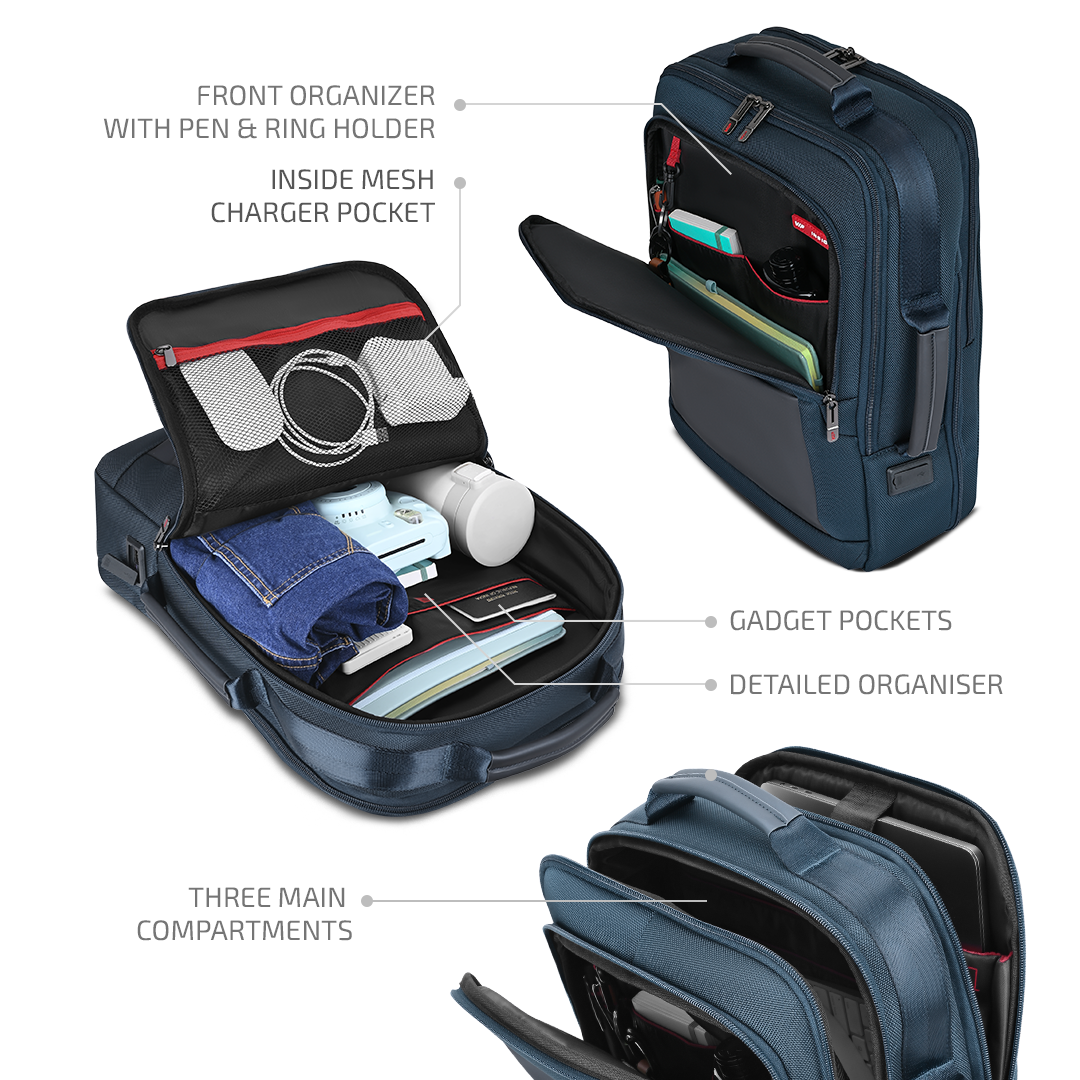 VIP LEGACY Laptop Expander Backpack Navy