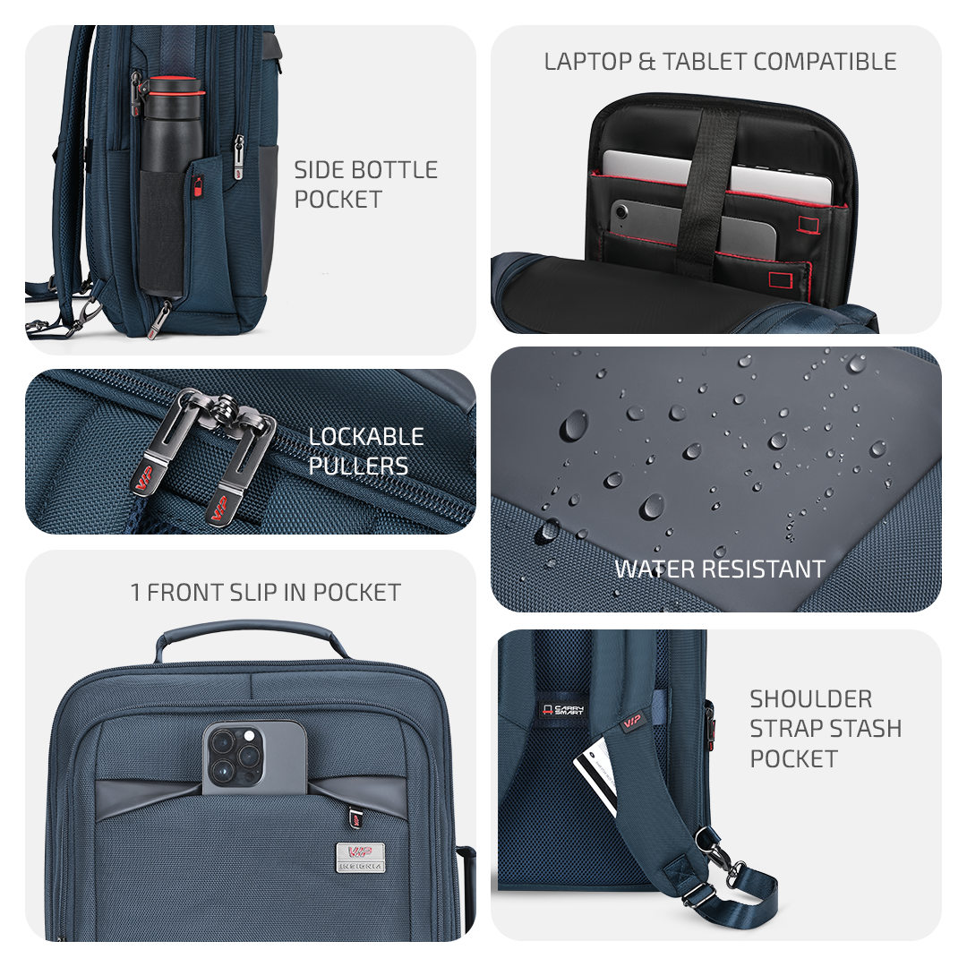 VIP LEGACY Laptop Expander Backpack Navy
