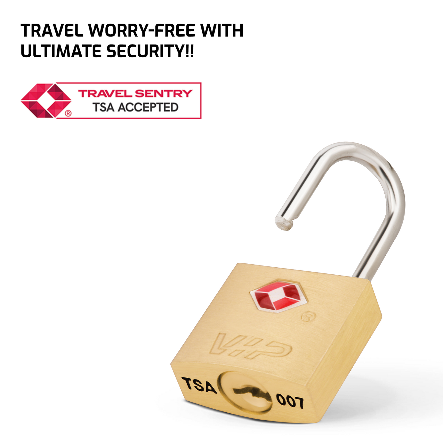 VIP SECURE PRO BRASS TSA KEY LOCK
