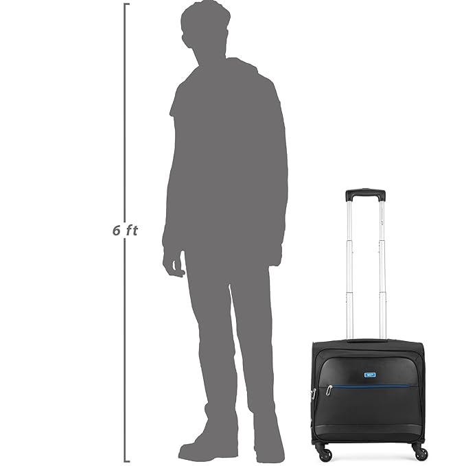 VIP Small Overnighter & Briefcase (46 cm) 4 Wheels - BETA 46CM POLYESTER 4W BLACK BUSINESS - Black