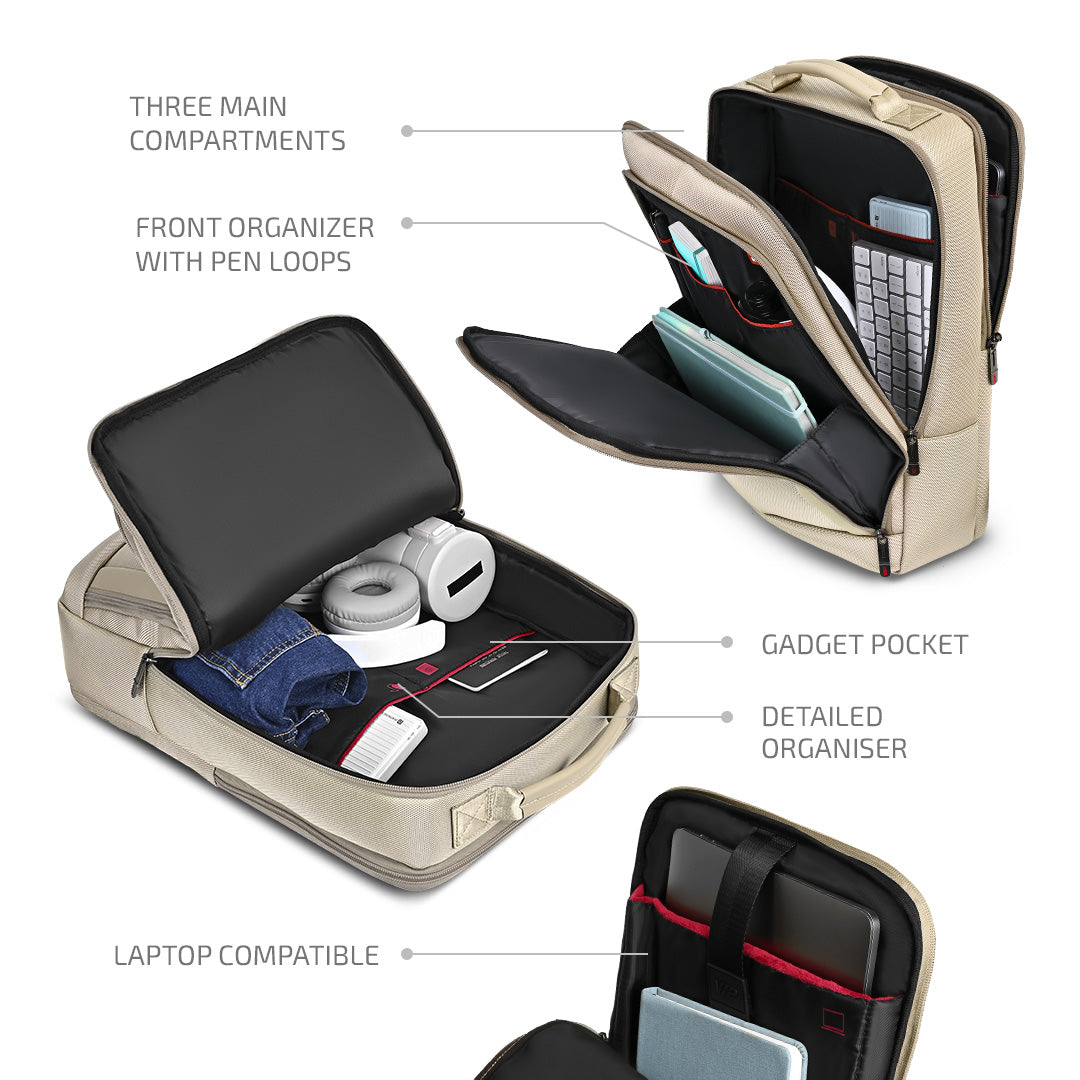 VIP VOGUE Laptop Backpack Beige