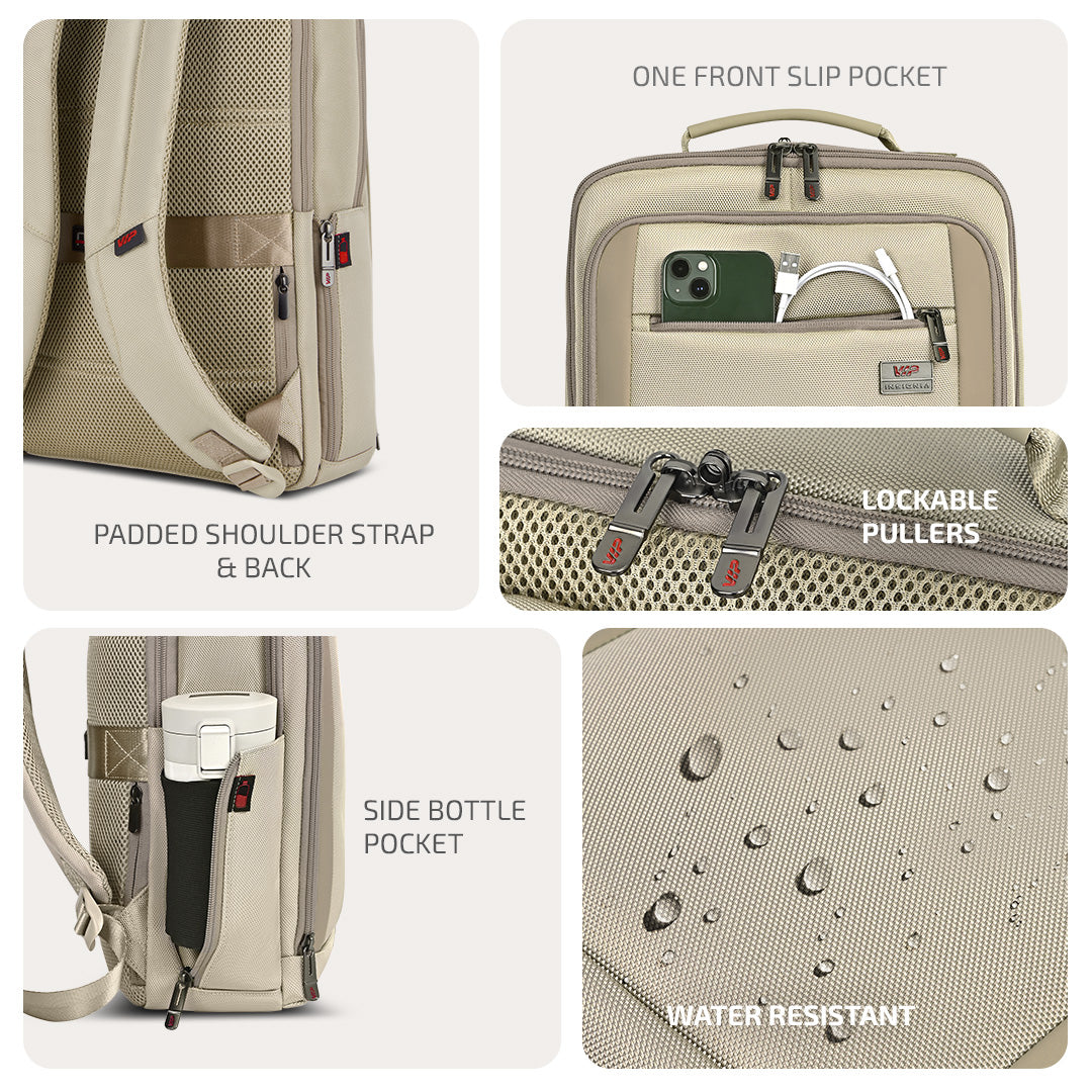 VIP VOGUE Laptop Backpack Beige