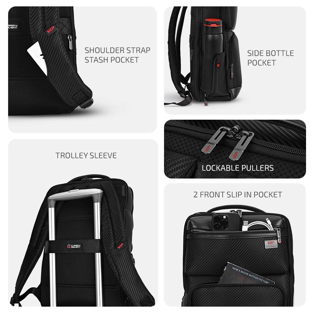 VIP URBAN Mesh Laptop Backpack Black