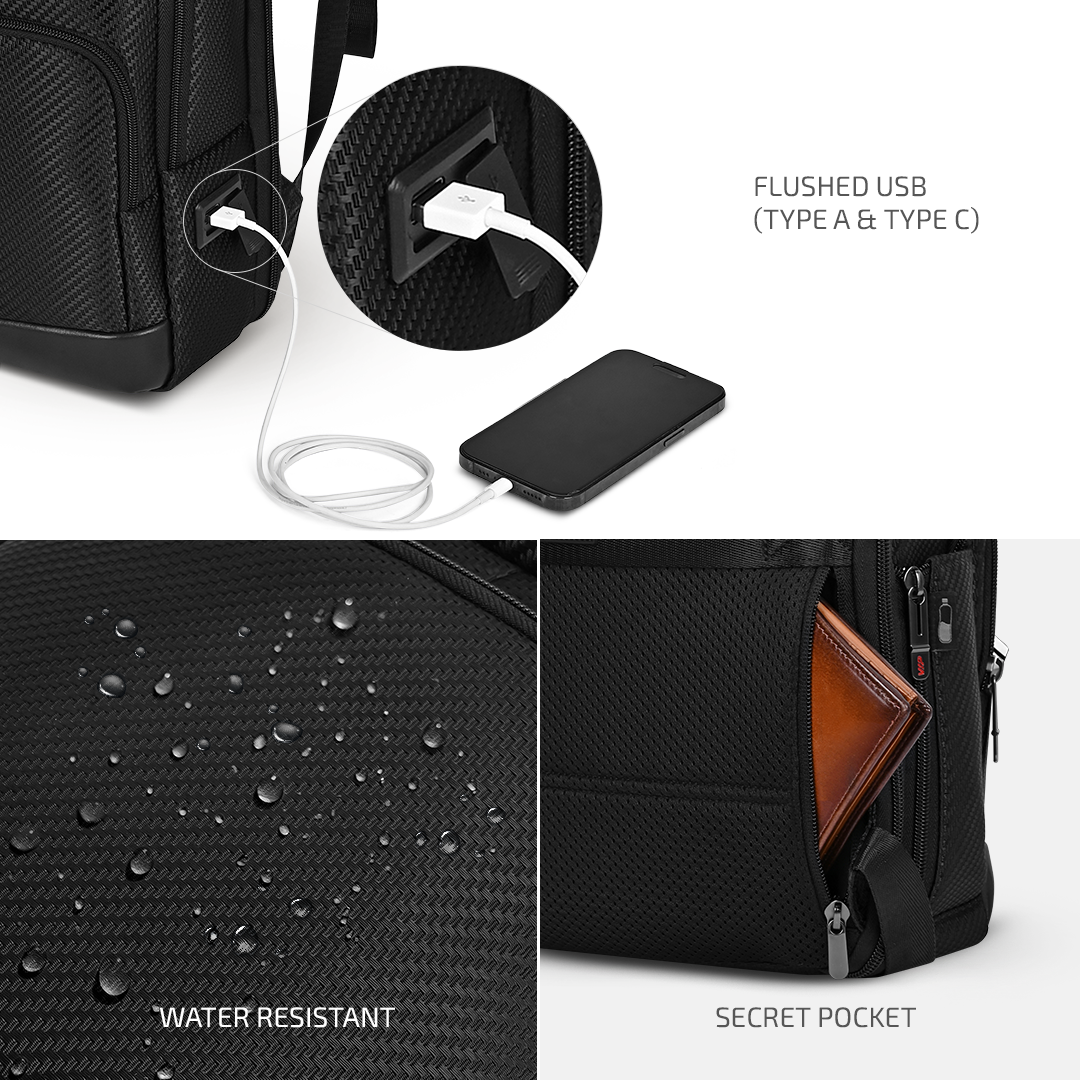 VIP URBAN Mesh Laptop Backpack Black