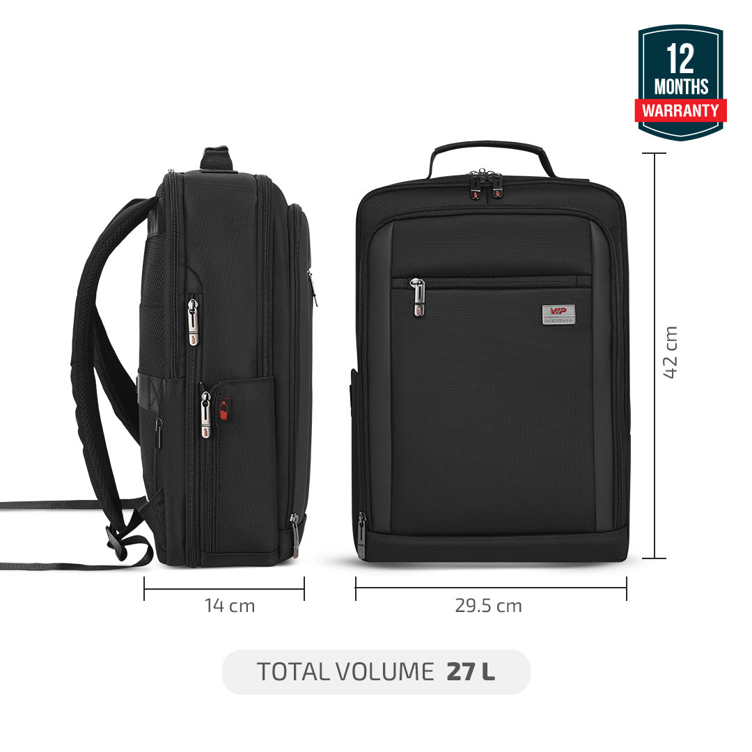 VIP VOGUE Laptop Expander Backpack Black