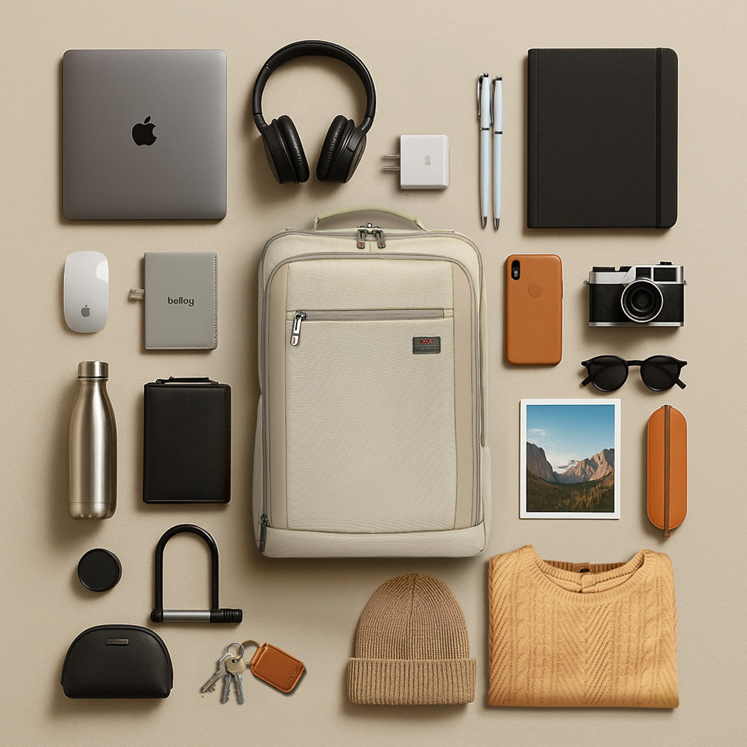 VIP VOGUE Laptop Backpack Beige