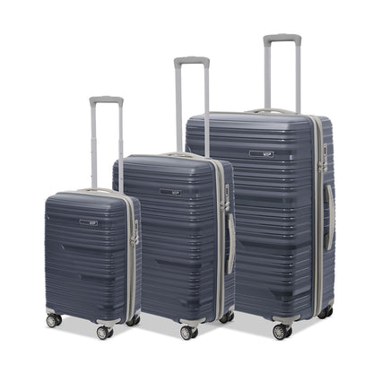 VIP Matrix Set of 3 Trolley Bag Light Grey