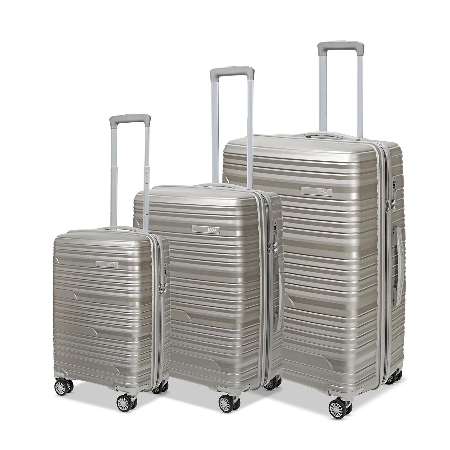 VIP Matrix Set of 3 Trolley Bag Champagne