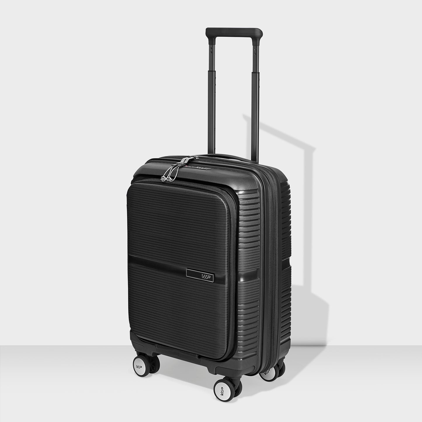 VIP Aer Plus Pro Black Cabin Trolley Bag