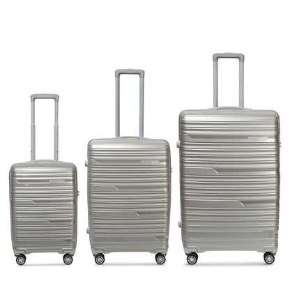 VIP Matrix Set of 3 Trolley Bag Champagne