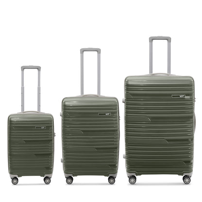 VIP Matrix Set of 3 Trolley Bag Ivy Green