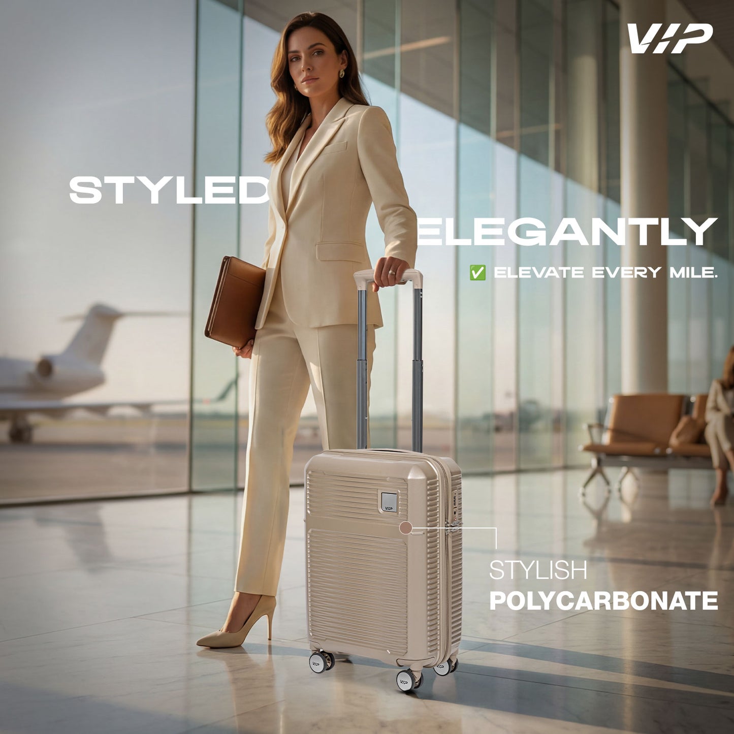 VIP Vero Champagne Cabin Trolley Bag