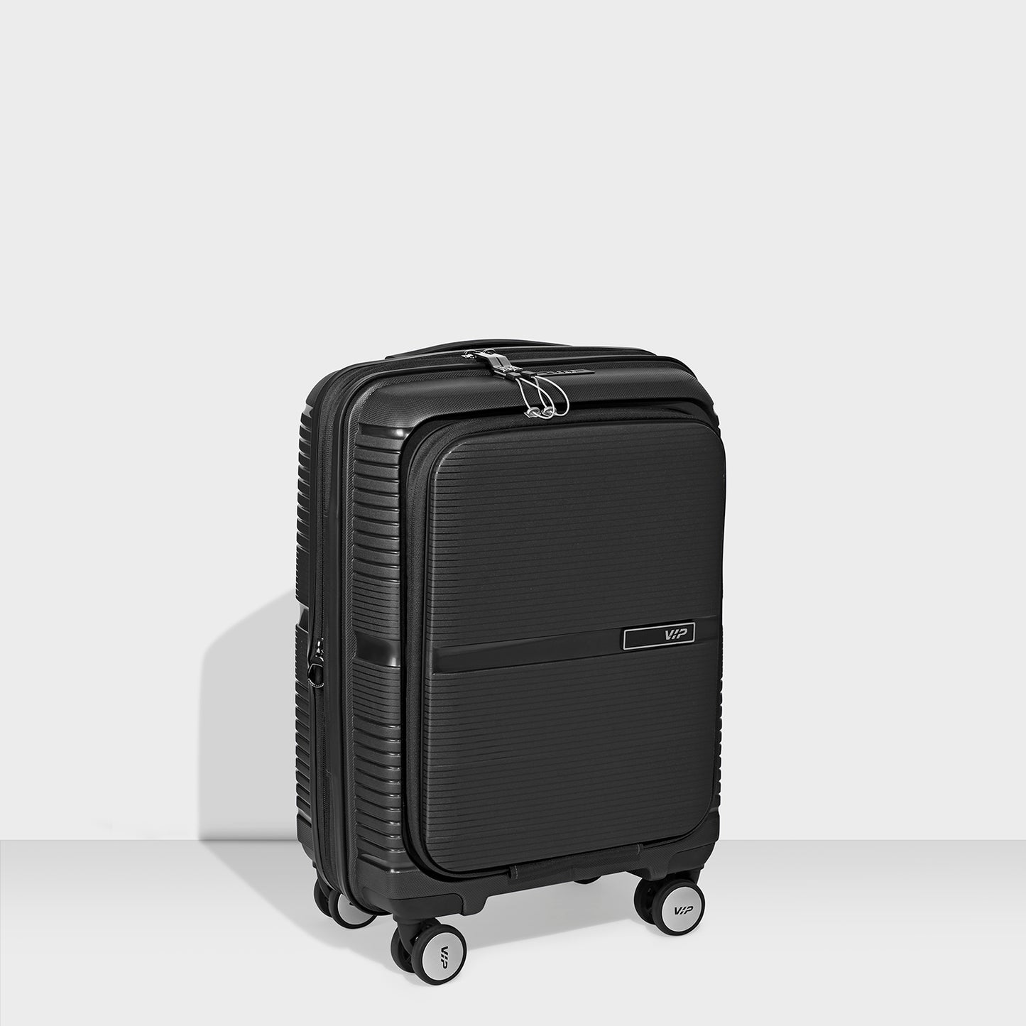VIP Aer Plus Pro Black Cabin Trolley Bag