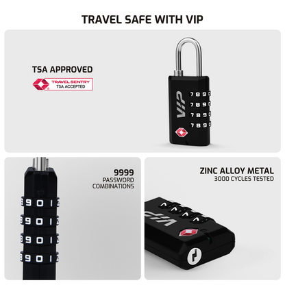 VIP SECURE PRO TSA PAD LOCK ( PACK OF 2)