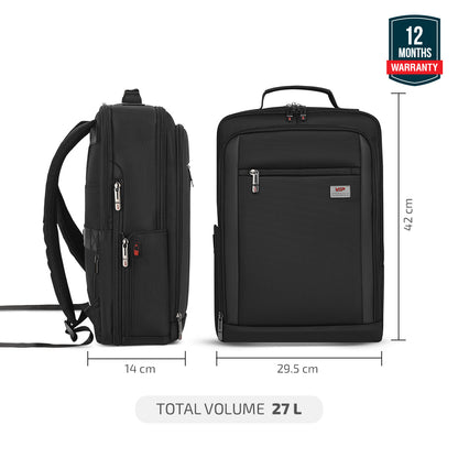VIP VOGUE Laptop Expander Backpack Black