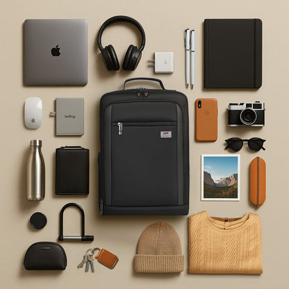 VIP VOGUE Laptop Expander Backpack Black