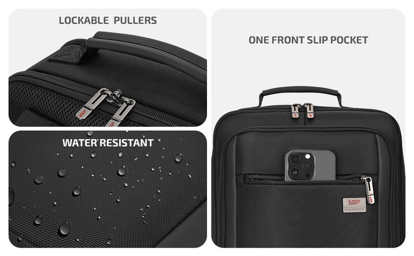 VIP VOGUE Laptop Expander Backpack Black – VIP Bags India