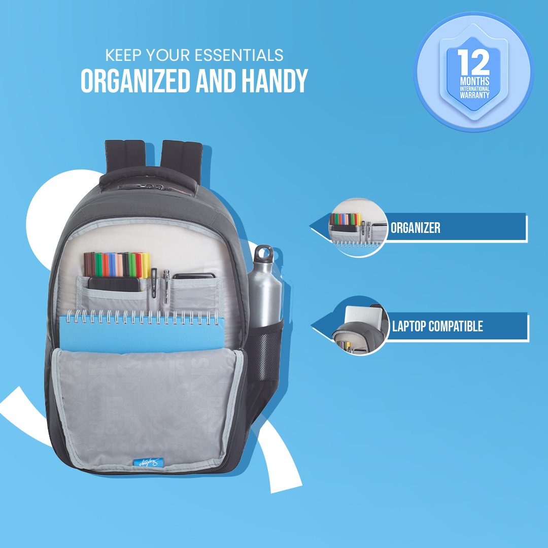 Skybags Arthur (New) "Laptop Backpack (H) Grey"